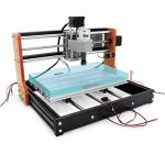 RATTMMOTOR Upgrade 3018-PRO CNC Wood Router Machine Kit 3 Axis GRBL DIY Mini CNC Engraver Milling Machine+Emergency Stop and Limit Switch for Cutting Plastic Acrylic PVC PCB Wood