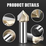 5PCS CNC Engraving Bits 90 Degree V Groove Router Bit 1/4 Shank 2 Flute Carbide 