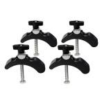 WolfPawn 4Pcs T track Mini Hold down Clamps, Sturdy T Track Accessories for Woodworking & Metalworking, Easy Installation for CNC Router Machines