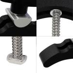 WolfPawn 4Pcs T track Mini Hold down Clamps, Sturdy T Track Accessories for Woodworking & Metalworking, Easy Installation for CNC Router Machines