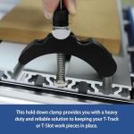 WolfPawn 4Pcs T track Mini Hold down Clamps, Sturdy T Track Accessories for Woodworking & Metalworking, Easy Installation for CNC Router Machines