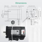 RATTMMOTOR 8Nm Nema34 Closed Loop Stepper Motor 8N.m 86x86x118mm 6A,Hybrid 2-Phase 2HSS86 Servo Motor Driver Controller Kit 30-100V DC CNC Kit with 3m Cable for CNC Router Engraving Milling Machine