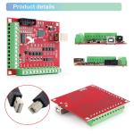 「US」4 Axis CNC Kit Nema34 Closed Loop Servo Motor 8N.m 6A Driver USB Mach3 Board