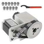 11 Pcs CNC Engraver Machine Router Rotational Axis Hollow Shaft Stepper Motor Kit, ER32 Collet Set 3-20mm Collet Chuck for CNC Router Engraving Milling Machine
