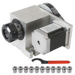 11 Pcs CNC Engraver Machine Router Rotational Axis Hollow Shaft Stepper Motor Kit, ER32 Collet Set 3-20mm Collet Chuck for CNC Router Engraving Milling Machine