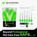 SHARPRO 6Pcs CNC Router Bits End Mill, 1/8 Shank CNC Cutter Milling Machine Bit Set Including Downcut and Upcut, Router Accessories for Wood, Plastic and Carving