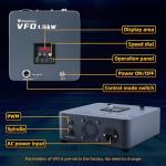 FoxAlien 1.5KW VFD Air Cooled CNC Spindle Motor Kit for CNC Router Machine, 65mm Diameter 24000 RPM Spindle for Wood Acrylic Aluminum Copper Carving Cutting