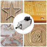 CNC Spindle Motor kits, 220V 4KW 4000W Air Cooled Spindle Motor Square CNC Spindle CNC Motor + 220V 4KW VFD + ER25-6mm Collet + Aviation Wire + Drill Bits For CNC Router Machine