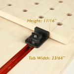 O’SKOOL 4-Pack T-Track Stop Block Set Woodworking Accessories for 3/4” Double...