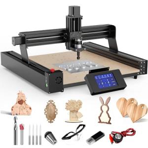 Twotrees CNC Router Machine, TTC450 3-Axis All-Metal CNC Machine Cnc Mill Desktop Cnc Machine for Engraving Cutting MDF, Acrylic, Solid Wood, Nylon, PCB, Carbon Fiberboard, 18.1 x 18.1 x 3.1in
