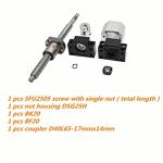 Ball Screw KIT SFU 2505 / SFU 2510 / SFU 3205 / SFU 3210 + BK20 BF20 / BK25 BF25 + DSG25H / DSG32H +Coupling for CNC Router MEIHAOCNC (SFU2505,300mm)