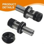 2Pack ER16 3/4 Inch Bits Router Collet Extension Chuck Rod 3/4 ER16 1.38 for TTS for CNC Milling Lathe Tool Other Knives and Accessories CNC extension rod milling extension rod