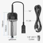 Genmitsu 710W Compact Router 65mm Diameter, 6 Variable Speeds Palm Trimmer Router, with ER11 Collet & 4 Carbon Brushes, Spindle Motor Upgrade for CNC Machines