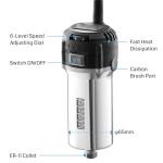 Genmitsu 710W Compact Router 65mm Diameter, 6 Variable Speeds Palm Trimmer Router, with ER11 Collet & 4 Carbon Brushes, Spindle Motor Upgrade for CNC Machines