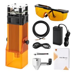 FoxAlien Fixed-focus FA40W Engraver Module Class 4 450nm PWM TTL for FoxAlien Masuter 4040, Masuter Pro, 4040-XE, WM3020, XE-PRO, Vasto Series CNC Engraving Machine (10000mW Optical Output)
