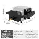 FoxAlien AP30A Portable Air Assist Pump 30L/min Adjustable Air Volume for CNC Engraving Machines
