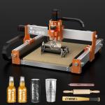 FoxAlien R57-41 Y-axis Rotary Roller Engraving Module for Cylindrical Objects Curved Surface Compatible with XE-PRO and Other Closed-Loop Motor CNC Engraving Machines