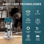 40000RPM 800W 110V Wood Router Tool Compact Trim Router with 15 Wood Router Bits
