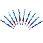 SainSmart Genmitsu 10Pcs Nano Blue Coat Flat Nose End Mill CNC Router Bits, 1/8"