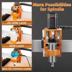 FoxAlien Latest XE-PRO CNC Router Machine + Hybrid T-slot Spoilboard Worktable Upgrade Kit