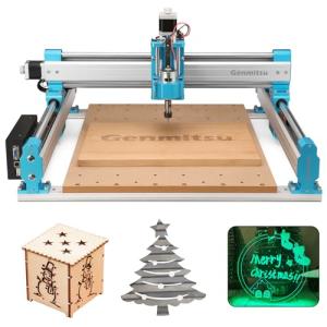 Genmitsu CNC Router Machine 4040-PRO for Metal Acrylic Cutting Milling, GRBL Control, Lead Screw Driven, 3 Axis Engraving, Working Area 15.7” x 15.7” x 3.1”