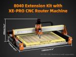 FoxAlien XE-PRO 8040 X-axis Extension Kit with Upgraded Hybrid Spoilboard Worktable, Compatible with XE-PRO CNC Router Machine