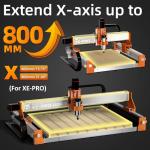 FoxAlien XE-PRO 8040 X-axis Extension Kit with Upgraded Hybrid Spoilboard Worktable, Compatible with XE-PRO CNC Router Machine