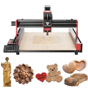 Twotrees TTC450 Pro CNC Router Machine with 3.5" Touch Screen,800mm/min Speed,Twotrees Rubber Stamp Kit Rubber Mat Milling 3D Printer CNC Controller Kit (TTC450 Pro)