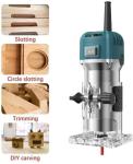 40000RPM 800W Wood Router Tool Compact Trim Router with 15 Wood Router Bits