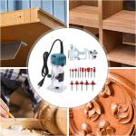 40000RPM 800W Wood Router Tool Compact Trim Router with 15 Wood Router Bits