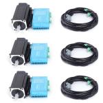 3 Axis Nema 34 CNC Engraving Router Stepper Motor Closed-loop Servo Driver Kit