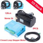 3 Axis Nema 34 CNC Engraving Router Stepper Motor Closed-loop Servo Driver Kit