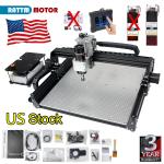 3 Axis 4540 CNC Router Desktop Milling Engraving Machine+500W Spindle+ 40W Laser
