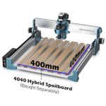 SainSmart Genmitsu 2040 Aluminum & MDF Hybrid Spoilboard Table for 4040 Reno CNC Router Milling Machine, Expand The Work Area to X-600 x Y-400mm (15.7’’ x 31.5’’)