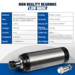 CNCTOPBAOS 2.2KW Water Cooled Spindle Motor ER20 24000rpm 400Hz+2.2KW VFD Inverter Variable Frequency Driver 110V+80mm Clamp+80W Pump+6m Pipe+14pcs Collet CNC Kit for CNC Router Milling Machine