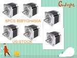 【Wantai US Ship】6PCS Nema 34 Stepper Motor 638oz-in,4.5A CNC Router Mill Cut kit