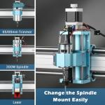 Genmitsu 4040-PRO CNC Machine & Compatible 1HP 65mm Diameter Palm Trimmer Router