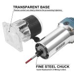 40000RPM 800W Wood Router Tool Compact Trim Router with 15 Wood Router Bits