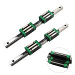 CHUANGNENG HGR20 Linear Rail Kit 400mm Linear Guide Rail with 1PCS SFU1605 Ballscrew 450mm with 4pcs Slide Blocks BF12/BK12 Full Accessories Linear Slide Rail, for DIY CNC Routers Lathes Mills