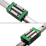 CHUANGNENG HGR20 Linear Rail Kit 400mm Linear Guide Rail with 1PCS SFU1605 Ballscrew 450mm with 4pcs Slide Blocks BF12/BK12 Full Accessories Linear Slide Rail, for DIY CNC Routers Lathes Mills