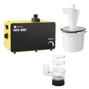 FoxAlien 69mm Diameter Dust Shoe + HFS-800 Dust Collector for CNC Woodworking Metal Debris Cleaning