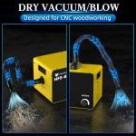 FoxAlien 69mm Diameter Dust Shoe + HFS-800 Dust Collector for CNC Woodworking Metal Debris Cleaning