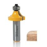 POWERTEC 73049 Router Bit, Edge Forming Roundover R3/8" x 5/8", 1/2 Inch Shank