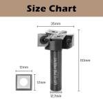 Genmitsu CNC Spoilboard Surfacing Router Bit, 1/2" Shank 1-1/2" Cutting Diameter 4 Wing, CNC Milling Machine Slab Flattening Router Bit, Carbide Insert Router Planer Bit for Woodworking Carving, SS06