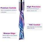 5-Piece Carbide Spiral Downcut CNC Router Bits Set, 1/8 Inch Cutting Dia 1/8 ...