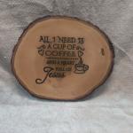 Home decor carved on Wood Custom Made 8" x 9" live edge 