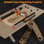 FoxAlien Y-axis 4080 Extension Kit for Masuter 3 CNC Router Machine, with Upgraded T-slot Hybrid Spoilboard for Large Wood Engraving Carving Projects (Extend Y-axis to 800mm)