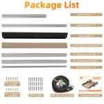 FoxAlien Y-axis 4080 Extension Kit for Masuter 3 CNC Router Machine, with Upgraded T-slot Hybrid Spoilboard for Large Wood Engraving Carving Projects (Extend Y-axis to 800mm)