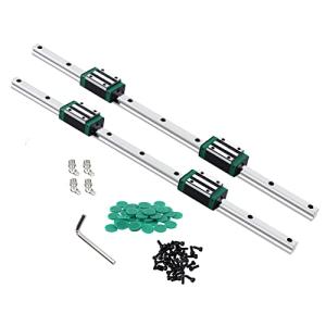 BEVDICNC Linear Guide Rail 2PCS HGR20 1500mm Linear Slide Rail 4PCS HGH20CA Carriage with Wrench, Plastic Dust Cap, Head Screw Slider Block CNC Kit for DIY CNC Routers Lathes Mills 3D Printer
