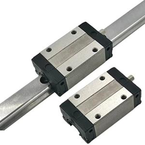 Coavoo EG15 CNC Linear Rail 1PCS EGH15 60.24 inch / 1530mm Length 15mm Width Square Linear Slide Guideway Rail + 2PCS EGH15 CA Carriage Bearing Slider Sliding Block Kit for DIY CNC Routers